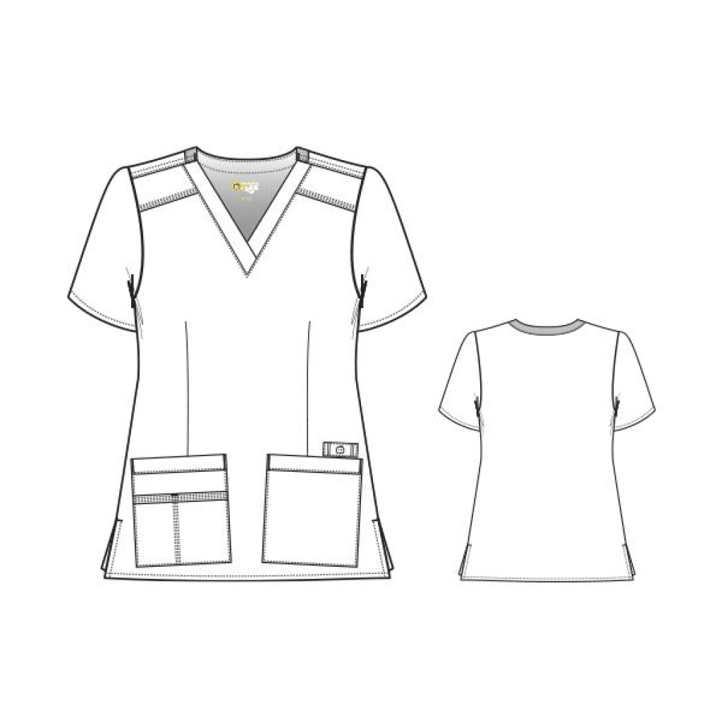 Bluza uniforma medicala, WonderFLEX, 6108-AQU
