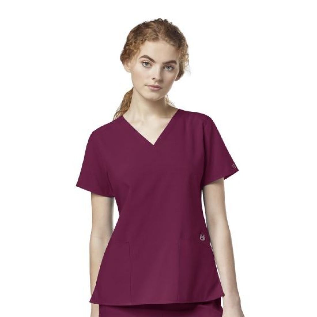 Bluza uniforma medicala, W123, 6555-WINE XL