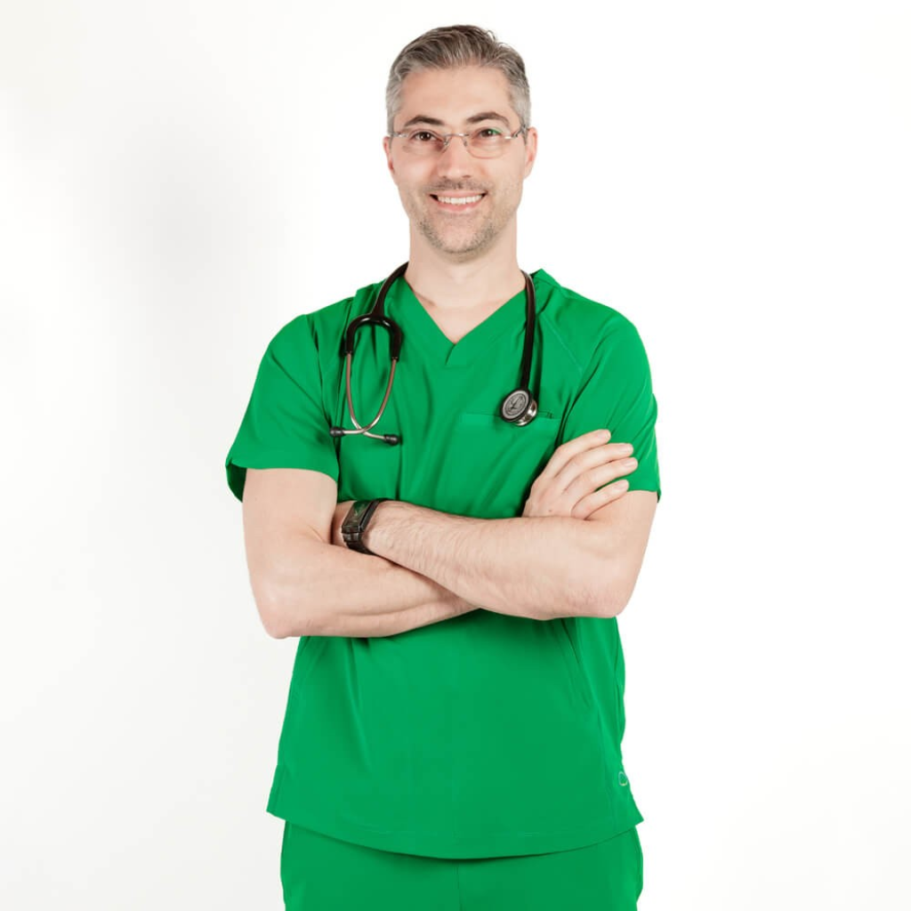 Bluza medicala Lotus Flex, stretch, verde chirurgical inchis, TS-NP9 XL