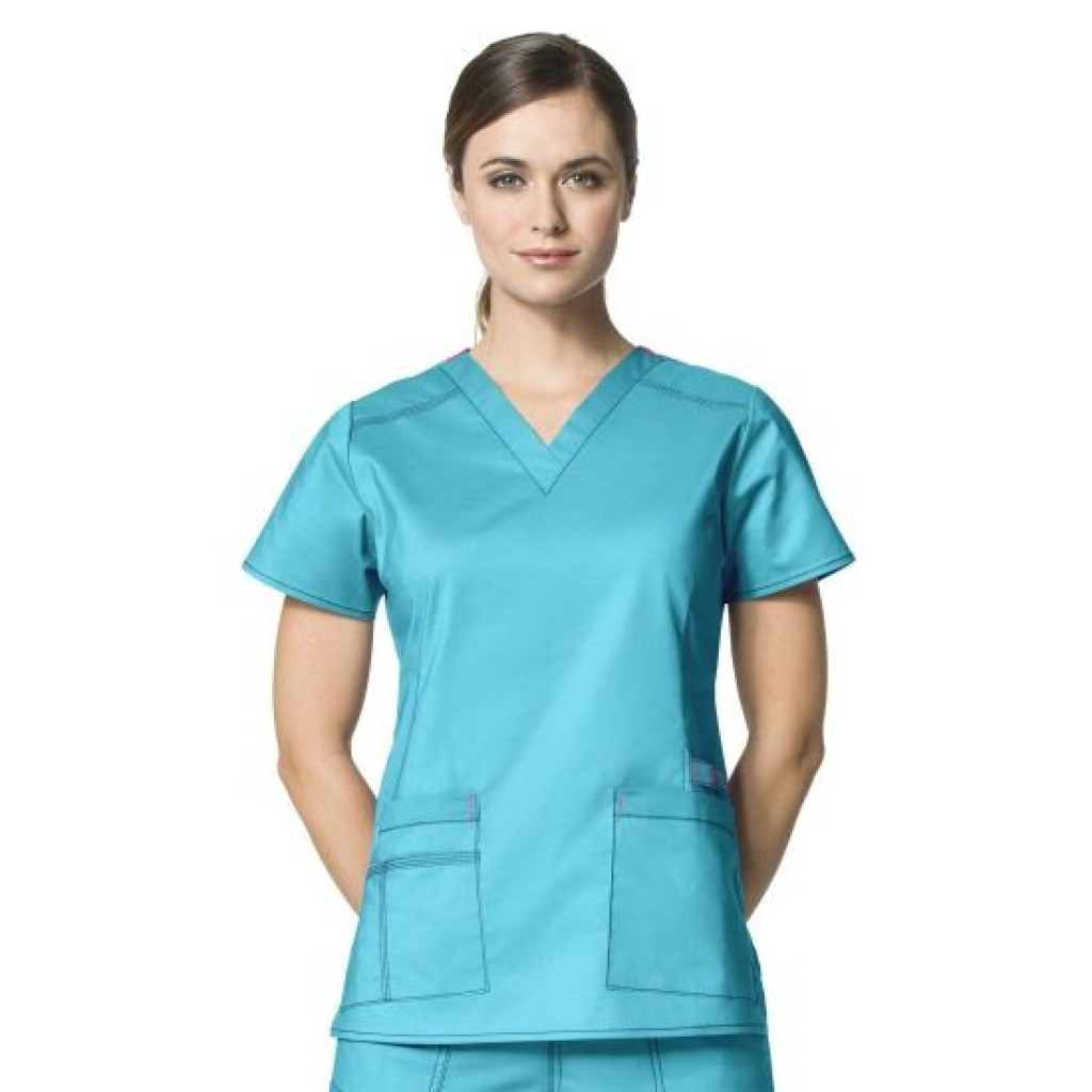 Bluza uniforma medicala, WonderFLEX, 6108-AQU L