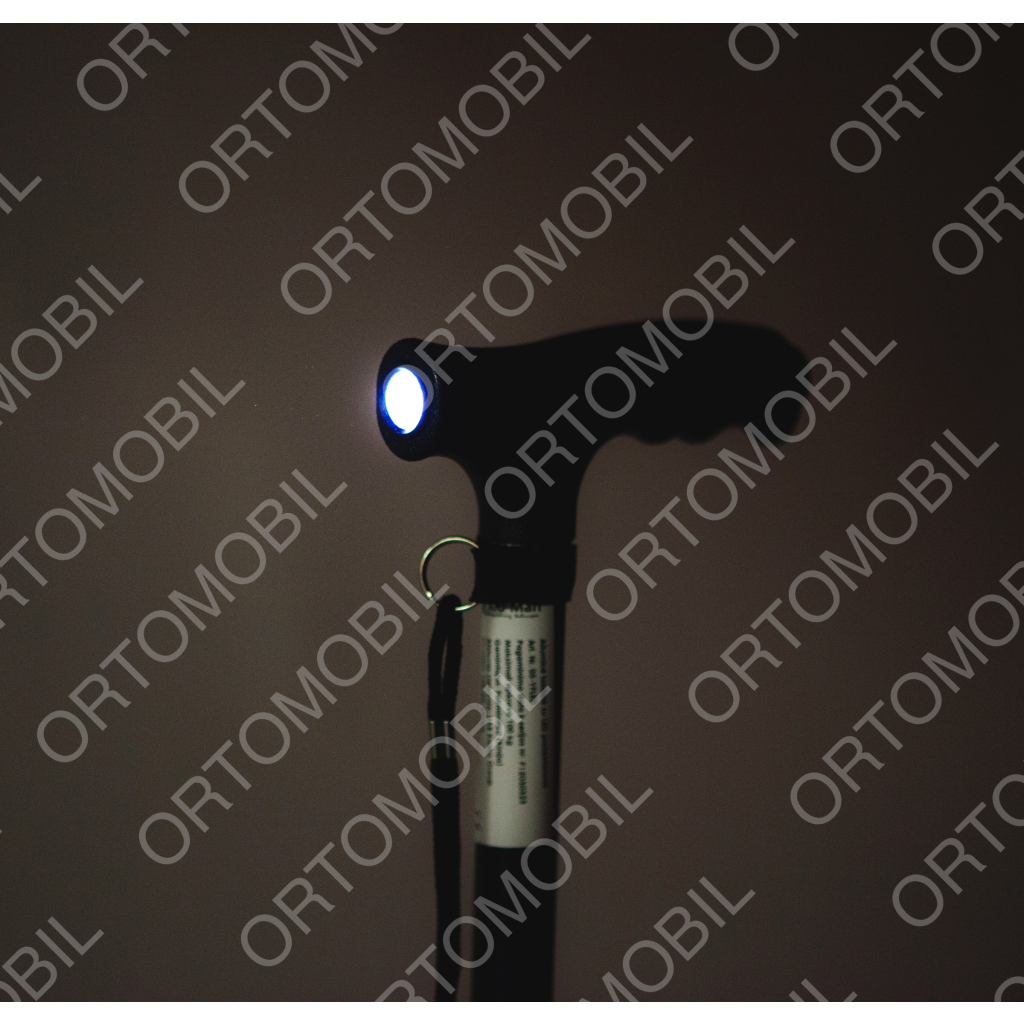 Baston din aluminiu cu lumina led in maner Ortomobil 05YFLED