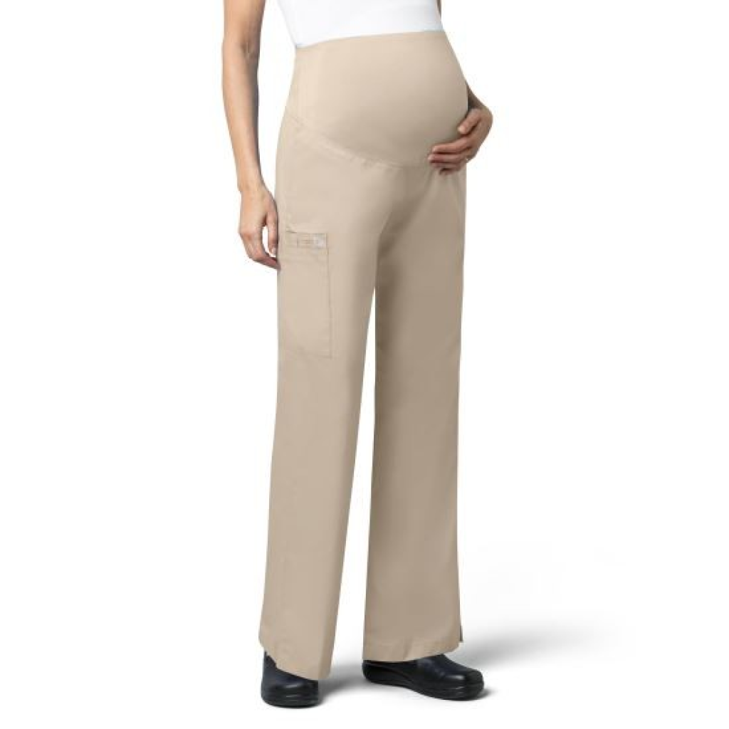 Pantaloni uniforma medicala, maternitate, WonderWork, 545-KHAK M