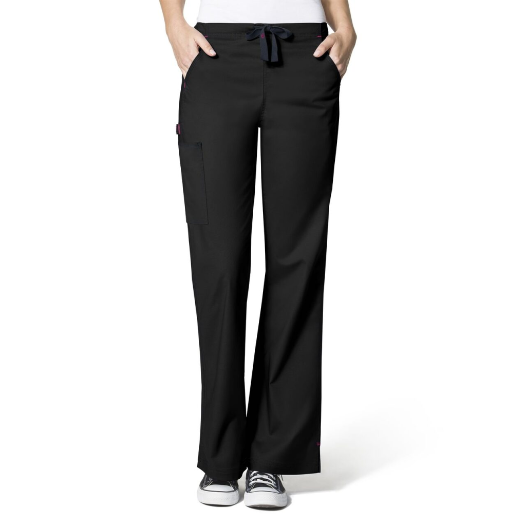 Pantaloni uniforma medicala, WonderFlex, 5308-BLK M